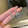 Brincos Exquisitos Estilo Coreano Micro-Pavimentados com Zircônia Agulha de Prata S925 Moda Commuter Nicho Doce Acessível Luxo High-End Atacado para Mulheres