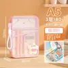 Huajie A5 Bolsa Pequena para Documentos com Zíper Multicamadas Bolsa para Armazenamento de Provas Abertura Grande Bolsa para Informações Alça de Corda Espessada Bolsa de Mão