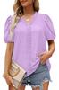 2023 Amazon Europa y Estados Unidos verano nuevo costura de encaje lunares manga corta camisa top para mujer ropa de mujer transfronteriza