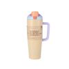Termo de Alta Apariencia con Colores Contrastantes, Botella de Agua Deportiva Portátil para Exteriores de Gran Capacidad, Taza Doble para Coche Portátil