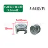 Conector tres en uno de plástico dorado oriental con rueda excéntrica de flor, rueda excéntrica tres en uno sólida, conector para muebles