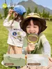 Blusas infantis OutdoorDudu de duas peças falsas, camisetas de outono de manga comprida para meninos, roupas de outono para meninas, vestuário infantil