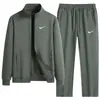 Conjunto esportivo de casal transfronteiriço 2026, conjunto esportivo casual masculino e feminino, conjunto de duas peças com moletom cardigã de gola alta