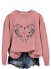 Sudadera de Mujer con Estampado de Calavera y Amor, Personalidad, Moda para el Día de San Valentín, Manga Larga, en Stock
