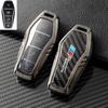 Funda de llave de metal de fibra de carbono real para BYD BYD Dolphin Yuan Qin plus Song plus funda de llave de coche
