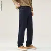 Nuevos Jeans Lavados para Hombre Estilo Americano Antidesvanecimiento Moda Tendencia Sueltos Rectos Casuales Pantalones Largos de Mezclilla para Hombre