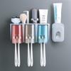 Escova de dentes rack Punch-free Gargle Cup Escova de dentes copo de parede WC montado na parede Pasta de dentes Squeezer Set