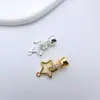 Hebilla de Acabado Estrella Simple Chapada en Oro Cobre de Alta Retención de Color Material para Pulsera Hecha a Mano, Collar, Pendientes, Accesorios de Joyería