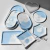 Jiahuimei diy drop cup pad molde de silicone oval gesso bandeja resina armazenamento molde ponto atacado
