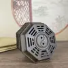 Quemador de incienso de cobre antiguo de ocho trigramas quemador de incienso de tapa abierta artesanías adornos cenicero accesorios vintage para el hogar quemador de incienso de escritorio