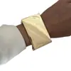 Diseño de Moda Transfronterizo Pulsera de Resorte Irregular Exagerada Ola Metal Ins Brillo Ancho Pulsera Moda