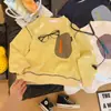 Ropa Nueva para Niños Primavera y Otoño 2026 Estilo Coreano Versátil Elegante Holgado Superior Niños y Niñas Bloque de Color Sudadera con Bolsillo