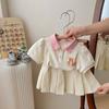 Conjunto de dos piezas de vestido de verano para niñas, estilo universitario, estilo occidental, estilo coreano de moda, manga corta