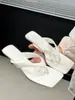 Sandalias de Tira Cuadradas de Moda para Mujer, Estilo Celebridad de Internet Verano 2026, Chanclas de Tacón Fino para Exteriores, Sandalias de Tacón Alto para Chicas Populares