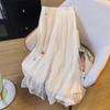 Foto Real Algodão e Linho Fenda Lateral Camada Dupla Calça Wide Leg Feminina Sino Abóbora Pingente Primavera e Verão Estilo Chinês Artístico Casual