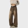 Jeans Nasa para Hombre Primavera y Otoño 2025 Estilo Americano Holgados Pierna Recta Ligeramente Acampanados Casuales Pantalones Largos Jeans de Pierna Recta para Hombre