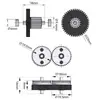 Accesorios para Impresora 3D Hgx-Extrusor Ensamblaje de Engranaje del Extrusor Acero Kit de Extrusor de Alta Calidad