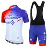 Conjunto de Maillot de Ciclismo Fdj Pantalones Cortos de Manga Corta para Bicicleta Ropa para Montaña y Carretera Hombres y Mujeres Versión de Equipo Ropa de Ciclismo de Secado Rápido
