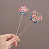 Abanico Plegable de Mariposa con Caracteres Chinos Retro Pasador de Pelo Nuevo Chinoiserie Rico Peony Borla Pasador de Pelo Chica Elegante Clásico Adorno para el Cabello