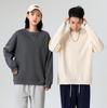 Sudadera Gruesa de Felpa Zorro Plateado de Peso Pesado 450g para Otoño e Invierno, Chaqueta Unisex, Sudadera de Marca Moderna Holgada con Cuello Redondo para Hombre con Forro de Felpa