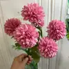 Ramo Artificial de Crisantemo de 6 Bolas de Mano Flor Decoración de Boda Arreglo Floral para el Hogar Fotografía Seca Flores Artificiales Transfronterizo