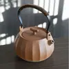 Tetera de Cerámica Gruesa para Preparar Té a Fuego Abierto, Tetera Operada con Vela con Asa, Set Sencillo para Calentar Té, Tetera para Preparar Té al Aire Libre
