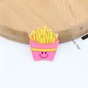 Color Dibujos Animados Comida Juego Acrílico Color Hamburguesa Papas Fritas Pasador Accesorios para el Cabello Parche Pegatinas para Refrigerador Accesorios