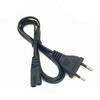 Cable de alimentación para cámara de 1,5 m, dos conductores, estándar europeo, conector de cola de 8 caracteres, conector europeo de dos pines redondos