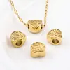 Cuentas Doradas con Forma de Corazón y Agujero Pasante, Cuentas Sueltas que Conservan el Color, Accesorios de Acero Inoxidable para Joyería DIY, Colgantes para Collares, Cuentas Separadoras, Colgantes