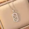 [Zircônio com Incrustação de Cobre] Colar em Formato de Cobra Popular Transfronteiriço para Mulheres, Corrente de Clavícula de Aço Inoxidável Elegante Acessível de Luxo Personalizado