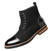 Botas Martin Color Block Novas Masculinas Botas Curtas de Camurça Retrô Sapatos de Couro Formais de Negócios Britânicos Botas Masculinas Tendência