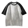 Camiseta Curta Solta de Marca da Moda, Camiseta Básica Simples Versátil na Moda, Camiseta de Gola Redonda no Atacado para Homens, Primavera e Verão