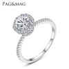 PAG & MAG Anillo de Argolla Hembra Plata S925 Utilería para Propuesta Joyería Temperamento de Lujo Venta al por Mayor Directa de Fábrica