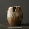Jarrón de gres hecho a mano Cerámica japonesa Arreglo floral Creativo Hidropónico Pequeño Sala de estar Salón de té Artesanías Adornos Decoración