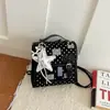 Bolso de mujer transfronterizo modelo nuevo 2026, estilo caricatura lindo, bolso de hombro para niñas, mochila doble estampada de estilo coreano multiusos