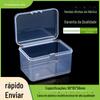 Em estoque caixa de embalagem transparente por atacado caixa de embalagem de jóias caixa de armazenamento de pingente de sopro de pó caixa de plástico retangular com tampa