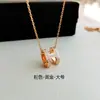Versão Alta Prata Esterlina Colar Aijia H Feminino Letra NCN Pingente Esmaltado mini Presente de Dia dos Namorados Corrente para Clavícula de Casal