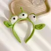 Diadema de Personaje de Dibujo Animado Japonés y Coreano, Alien de Tres Ojos, Tiburón, Cabeza de Dinosaurio, Pinza para el Cabello para Lavarse la Cara, Estilo de Diadema Original y Lindo