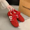 Zapatillas Deportivas Versátiles para Mujer de Bloques de Color Nuevos Zapatos de Otoño con Suela Gruesa Casual Retro 2025 Zapatos de Entrenamiento Alemanes
