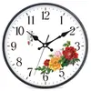 Reloj de Pared Silencioso Estilo Europeo Platino para Sala de Estar, Dormitorio, Oficina; Reloj de Pared Simple y Elegante; Reloj Moderno Creativo de Cuarzo