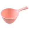 Cuchara de agua Cucharón de agua de cocina Cuchara de agua de plástico espesado Cuchara de sopa de concha de agua de mango largo para el hogar Cuchara de agua de cocina de fondo plano profundo