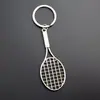 Mini Chaveiro de Raquete de Tênis de Metal Pingente de Bola Pequena Souvenir Periférico Esportivo Pingente de Mochila para Fãs Presente