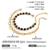 Pulsera apilable de acero inoxidable azul turquesa y ojo de tigre de Jieding, estilo europeo y americano, con joyería de titanio accesible de lujo y de alta gama que no se decolora