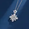 Nuevo Collar de Estrella de Ocho Puntas Europeo y Americano Ocho Corazones y Ocho Flechas Colgante de Circonita Lujoso Versátil Nicho Collar Versátil Copo de Nieve