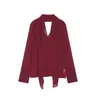 Comercio Exterior Al por Mayor Otoño Nuevo Estilo Europeo y Americano Simple Versátil Bufanda Cuello Top 1328262