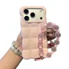 Funda estilo Ins nube de dopamina suitable para teléfono Apple 18 Pro Max, 17/16 con cordón, ventana grande para niñas