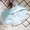 Ropa interior de verano transfronteriza de seda de hielo, Calzones de verano sin costuras de cintura media para mujer, Ropa interior ultradelgada elástica transpirable, Estilo femenino