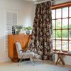 Cortinas Youzhuo Estilo Americano Retrô Florais e Pássaros Tecido Jacquard Cortinas de Cozinha Estilo Artístico Cortinas de Porta para Pousada Cortinas Decorativas