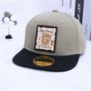 Sombreros Infantiles de Comercio Exterior con Parche de Letra g, Gorras Hip-Hop con Bloques de Color, Gorras de Béisbol de Ala Plana para Street Dance, Sombreros de Sol para Primavera y Verano