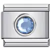 Pulseira Popular Clássica com Módulos DIY Aço Inoxidável Metal Pedra Gema Olho de Gato Azul Pulseira Italiana Módulo Diamante